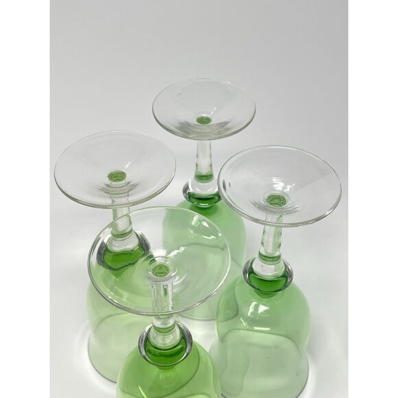 Denby Crystal Aurora Winterberry Green Wine Water Goblets Glasses 7” Set Of 4 - Picture 4 of 4